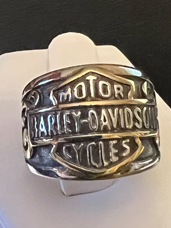 Harley-Davidson Jewelry - Stainless Steel Harley Davidson Shield Flame Ring Size 7 (322)